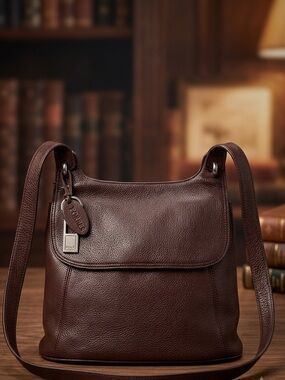 Rolfs Brown Leather Classic Shoulder Bag
